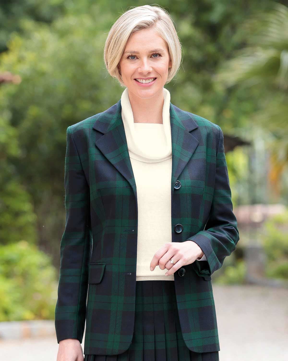 Ladies black sale watch tartan coat